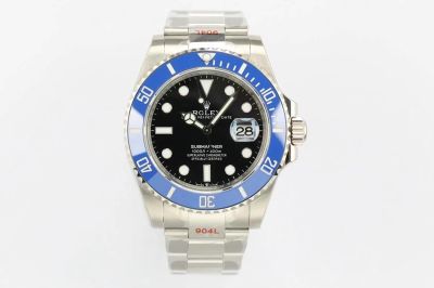 Rolex Submariner 3235 Movement 41mm Blue Ceramic Bezel Black Face SS Strap Watch